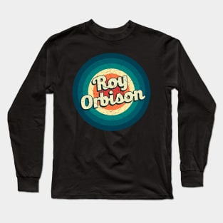 Graphic Roy Name Retro Vintage Circle Long Sleeve T-Shirt